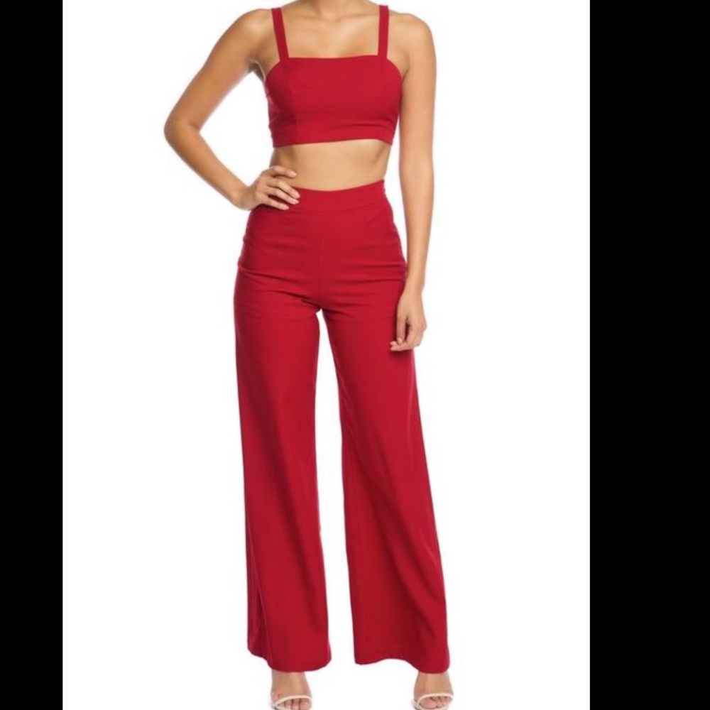 ๐จ2-PC Wide Leg Crepe Pant Set๐จ - Picture 1 of 3